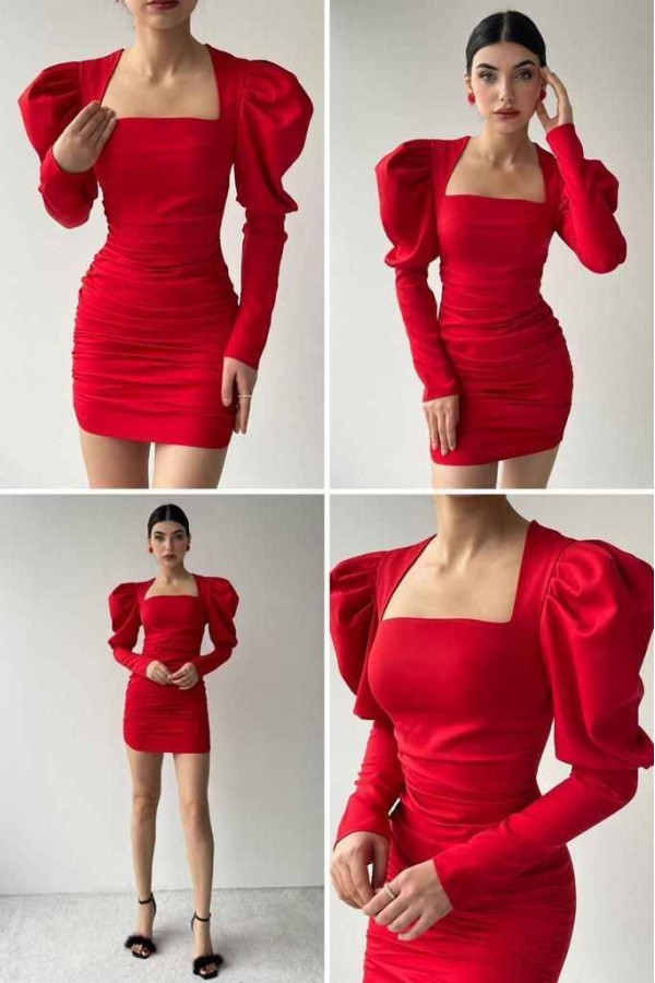 146299 أحمر فستان