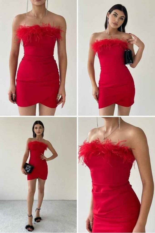 146326 أحمر فستان