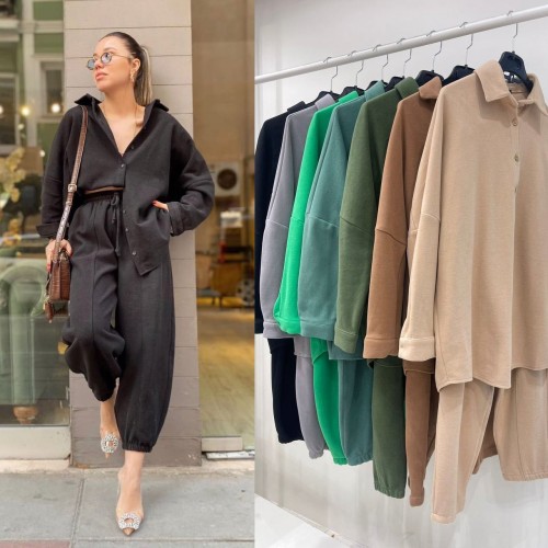 146710 TOPTAN GRİ PANTOLON TAKIM 146710 TOPTAN GRİ PANTOLON TAKIM toptan bayan giyim