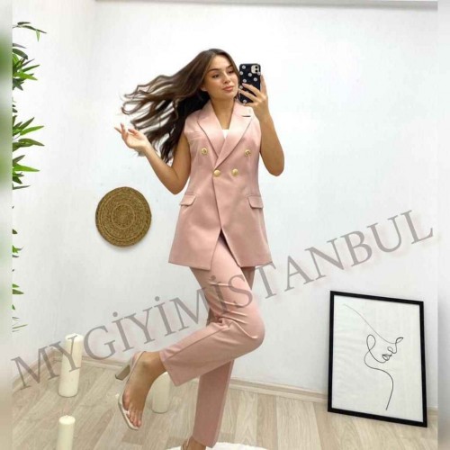 146879 TOPTAN PUDRA PANTOLON TAKIM toptan bayan giyim