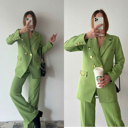 146901 TOPTAN HAKİ PANTOLON TAKIM toptan bayan giyim