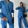 146904 TOPTAN MAVİ PANTOLON TAKIM toptan bayan giyim