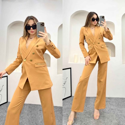 146906 TOPTAN CAMEL PANTOLON TAKIM toptan bayan giyim