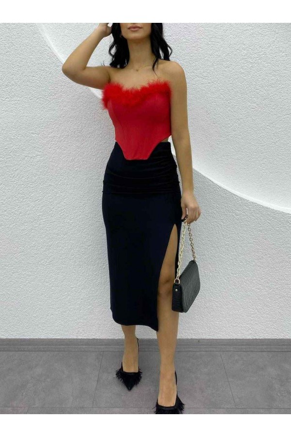 146972 red Bustier