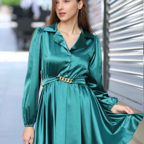 147030 TOPTAN ZÜMRÜT YEŞİL ELBİSE 147030 TOPTAN ZÜMRÜT YEŞİL ELBİSE toptan bayan giyim