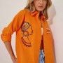 147078 TOPTAN TURUNCU GÖMLEK toptan bayan giyim