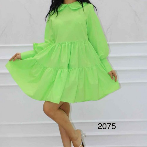 147437 TOPTAN YEŞİL ELBİSE toptan bayan giyim