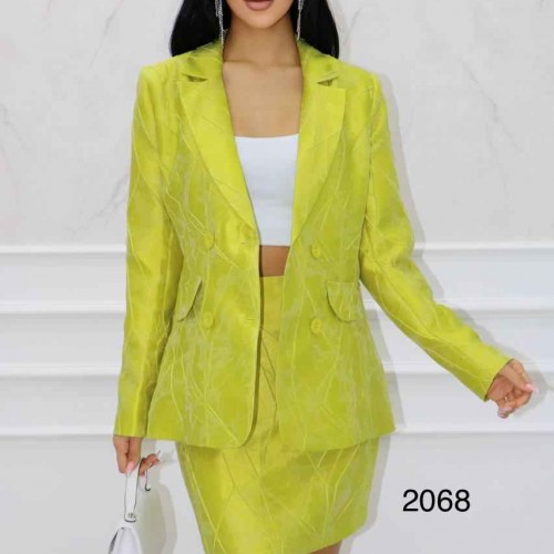 147454 TOPTAN SARI ETEK TAKIM toptan bayan giyim