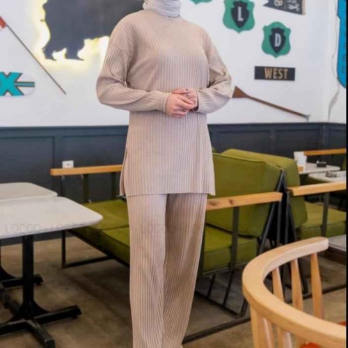 147615 TOPTAN BEJ PANTOLON TAKIM toptan bayan giyim