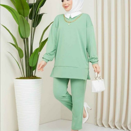148742 TOPTAN MİNT PANTOLON TAKIM toptan bayan giyim
