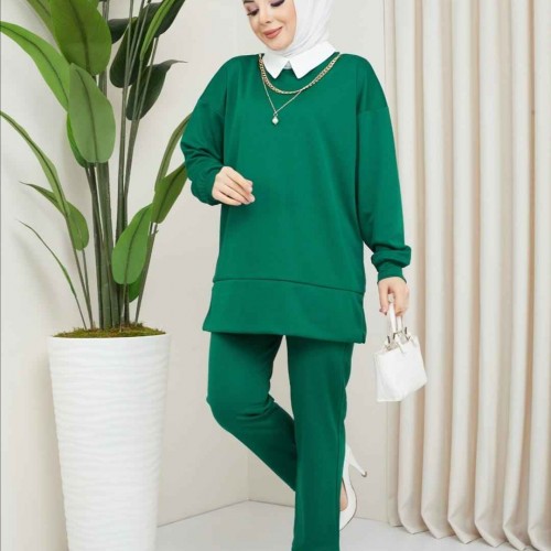 148743 TOPTAN YEŞİL PANTOLON TAKIM toptan bayan giyim
