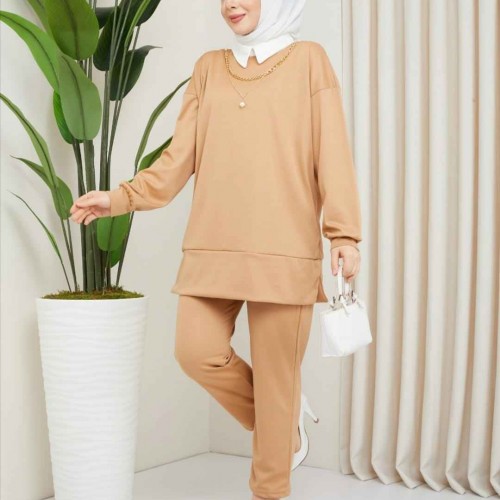 148746 TOPTAN CAMEL PANTOLON TAKIM toptan bayan giyim