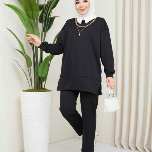 148747 TOPTAN SİYAH PANTOLON TAKIM 148747 TOPTAN SİYAH PANTOLON TAKIM toptan bayan giyim