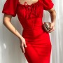 148807 TOPTAN KIRMIZI ELBİSE 148807 TOPTAN KIRMIZI ELBİSE toptan bayan giyim