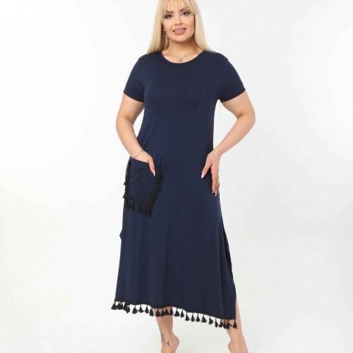 148951 TOPTAN LACİVERT ELBİSE toptan bayan giyim