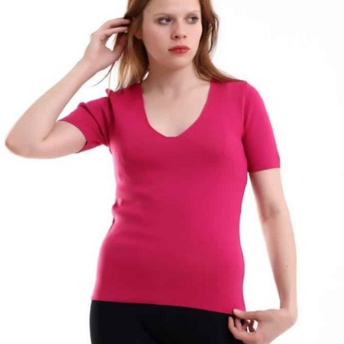 148960 TOPTAN FUŞYA BLUZ toptan bayan giyim