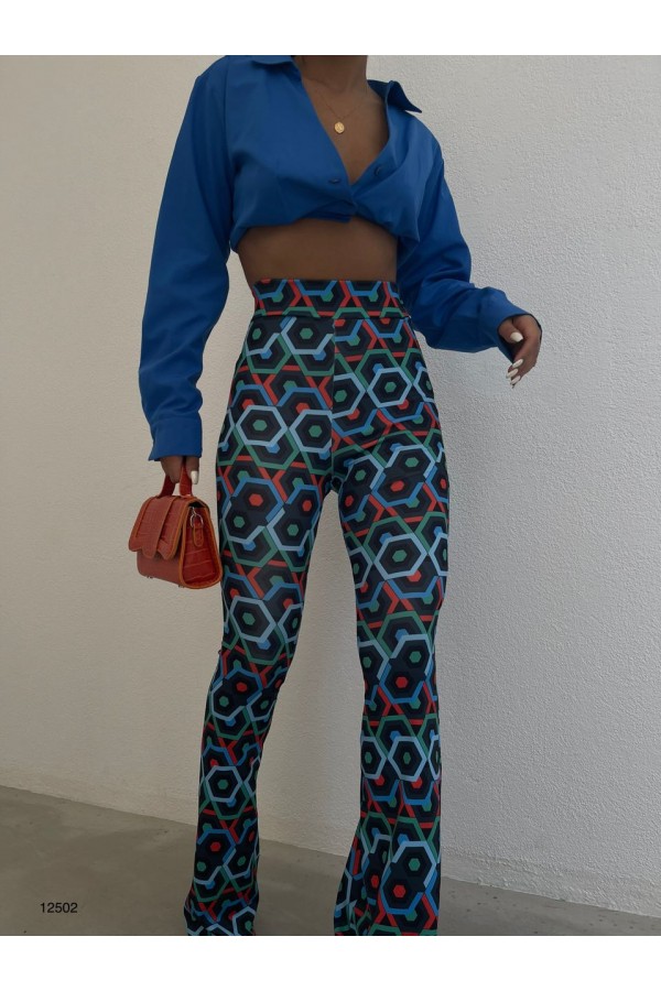 148978 patterned TROUSERS