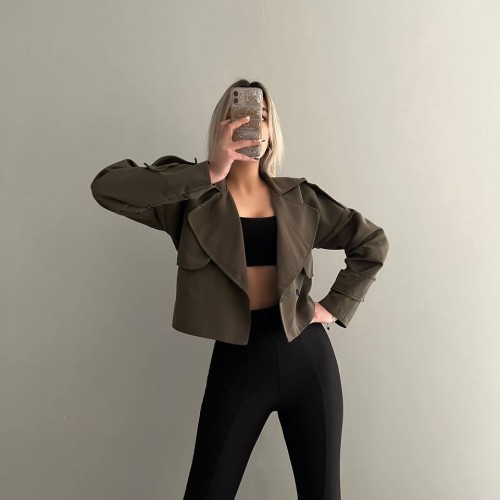 149242 TOPTAN HAKİ CEKET 149242 TOPTAN HAKİ CEKET toptan bayan giyim