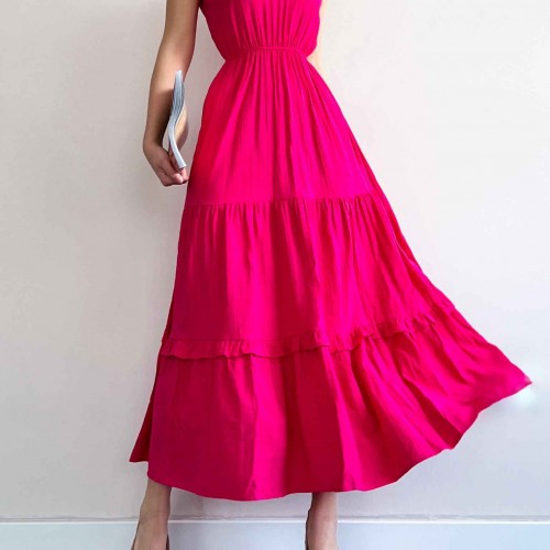 150351 TOPTAN PEMBE ELBİSE toptan bayan giyim