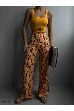 150585 patterned TROUSERS