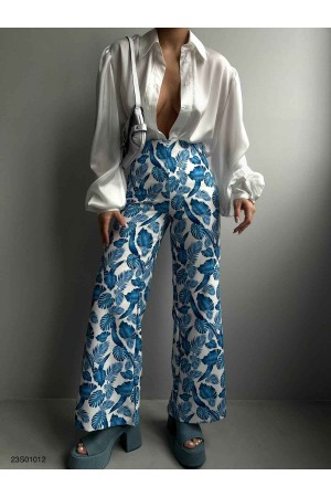 150587 patterned TROUSERS