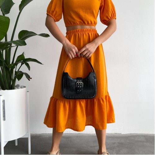 151550 TOPTAN TURUNCU ETEK TAKIM 151550 TOPTAN TURUNCU ETEK TAKIM toptan bayan giyim