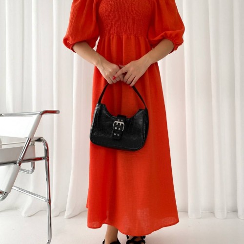 151561 TOPTAN TURUNCU ELBİSE 151561 TOPTAN TURUNCU ELBİSE toptan bayan giyim