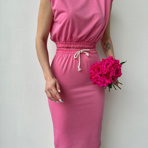 151581 TOPTAN PEMBE ETEK TAKIM toptan bayan giyim