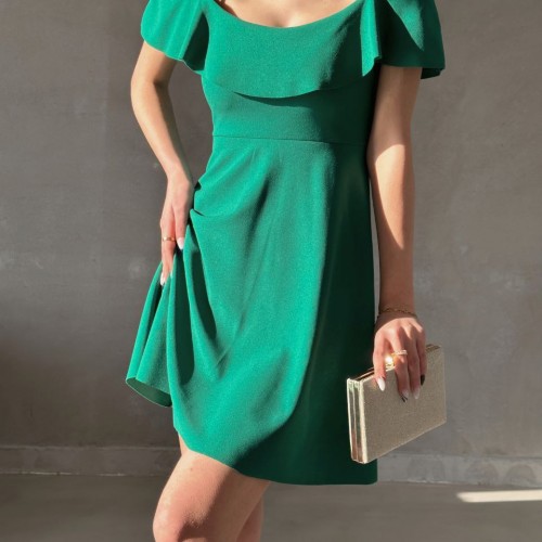 151919 TOPTAN YEŞİL ELBİSE toptan bayan giyim