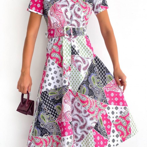 152478 TOPTAN DESENLİ ELBİSE 152478 TOPTAN DESENLİ ELBİSE toptan bayan giyim