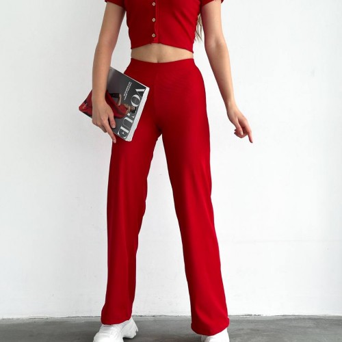 152489 TOPTAN KIRMIZI PANTOLON TAKIM 152489 TOPTAN KIRMIZI PANTOLON TAKIM toptan bayan giyim