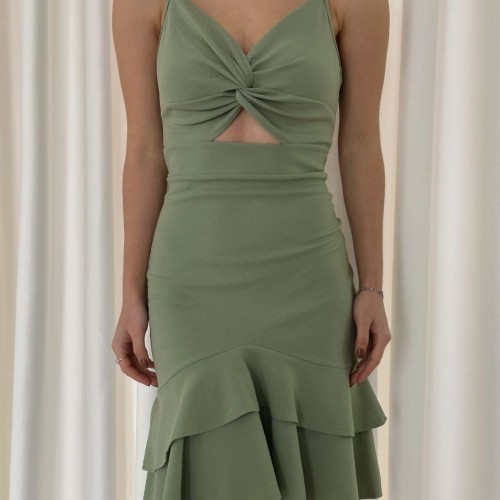 152810 TOPTAN MİNT ELBİSE toptan bayan giyim