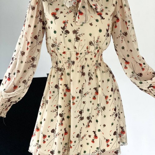 152827 TOPTAN DESENLİ ELBİSE toptan bayan giyim