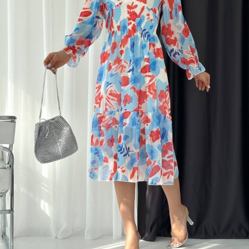 152839 TOPTAN DESENLİ ELBİSE 152839 TOPTAN DESENLİ ELBİSE toptan bayan giyim