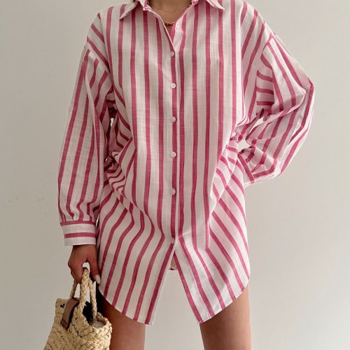 153013 TOPTAN ÇİZGİLİ GÖMLEK 153013 TOPTAN ÇİZGİLİ GÖMLEK toptan bayan giyim