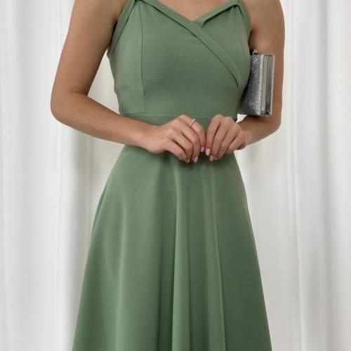 153254 TOPTAN MİNT ELBİSE toptan bayan giyim