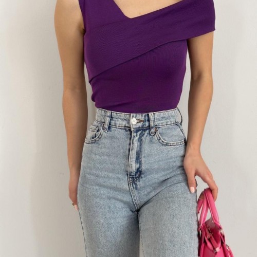 153280 TOPTAN MOR BLUZ toptan bayan giyim