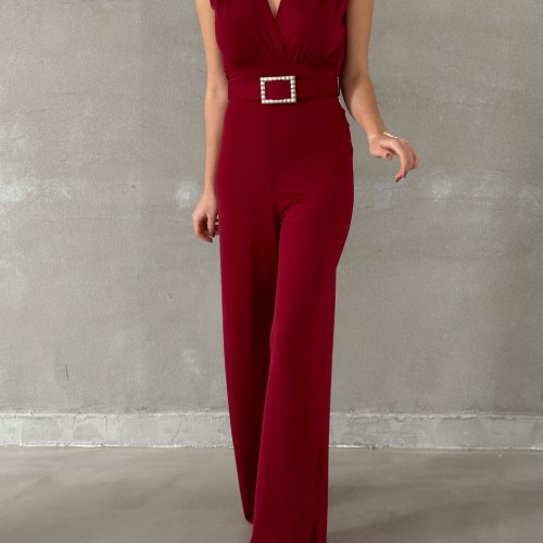 153296 TOPTAN BORDO TULUM toptan bayan giyim