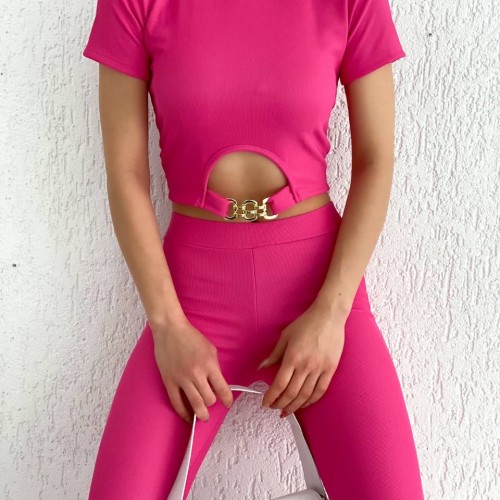 153345 TOPTAN FUŞYA PANTOLON TAKIM toptan bayan giyim