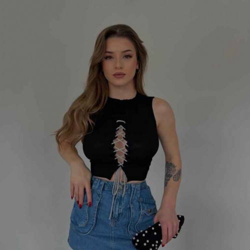 153590 TOPTAN SİYAH BLUZ toptan bayan giyim