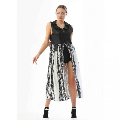 153885 TOPTAN DESENLİ ELBİSE toptan bayan giyim