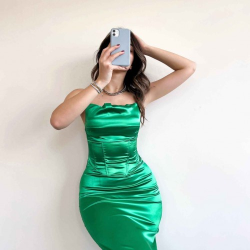 154200 TOPTAN YEŞİL ELBİSE 154200 TOPTAN YEŞİL ELBİSE toptan bayan giyim