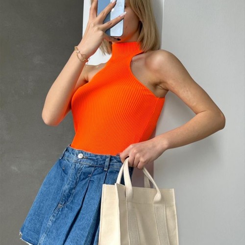 154425 TOPTAN TURUNCU BLUZ toptan bayan giyim