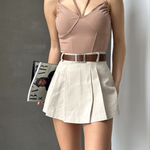 154458 TOPTAN BEJ BLUZ toptan bayan giyim