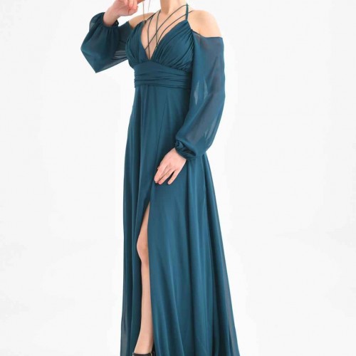 155218 TOPTAN PETROL ABİYE toptan bayan giyim