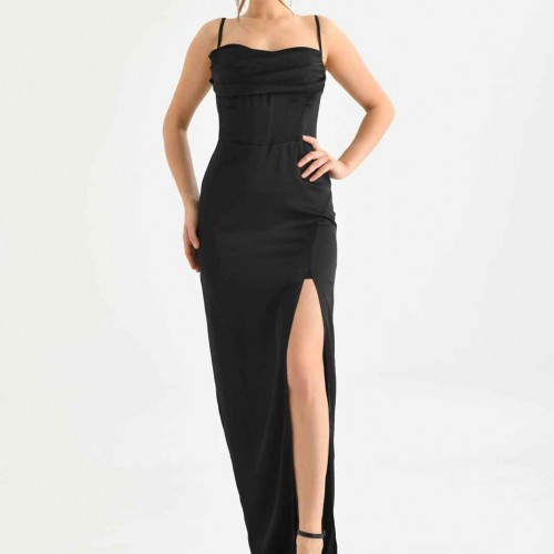 155230 TOPTAN SİYAH ABİYE toptan bayan giyim