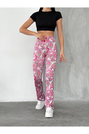 155273 patterned TROUSERS