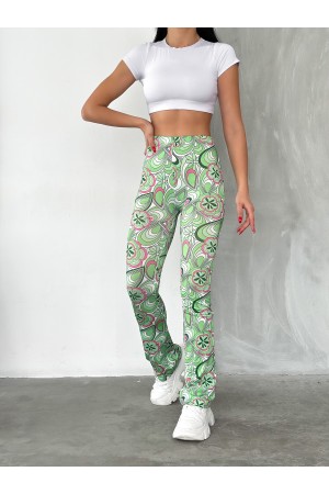 155277 patterned TROUSERS