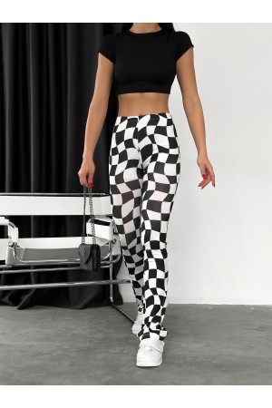 155278 patterned TROUSERS