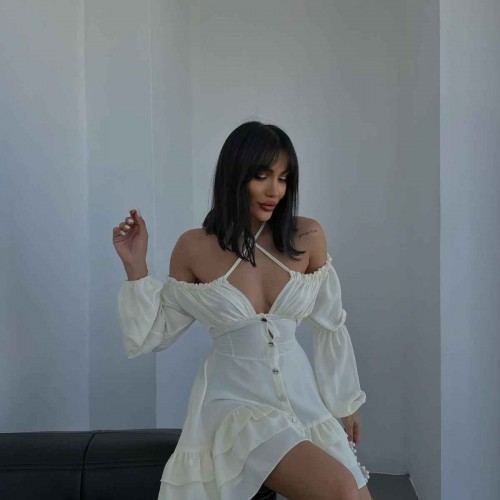 155312 TOPTAN BEYAZ ELBİSE 155312 TOPTAN BEYAZ ELBİSE toptan bayan giyim